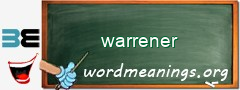 WordMeaning blackboard for warrener